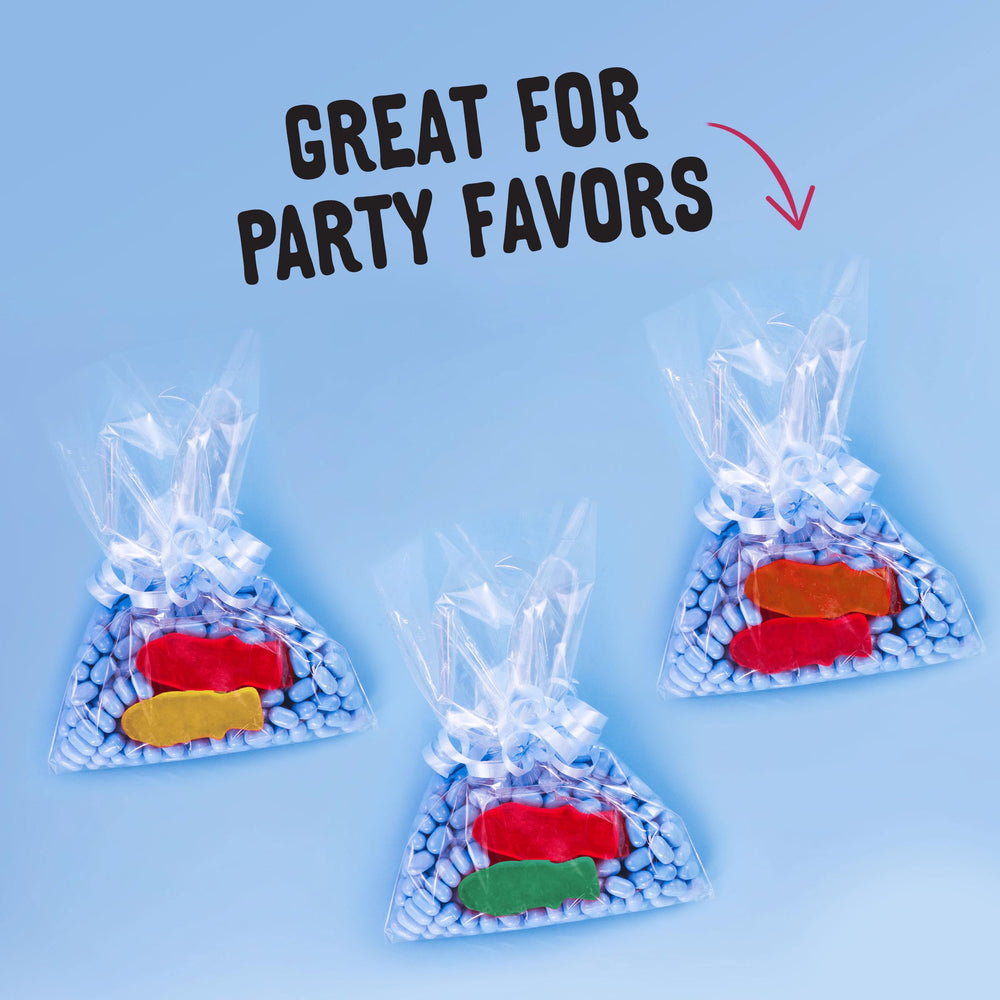 Swedish Fish bright colors create an eye-catching display