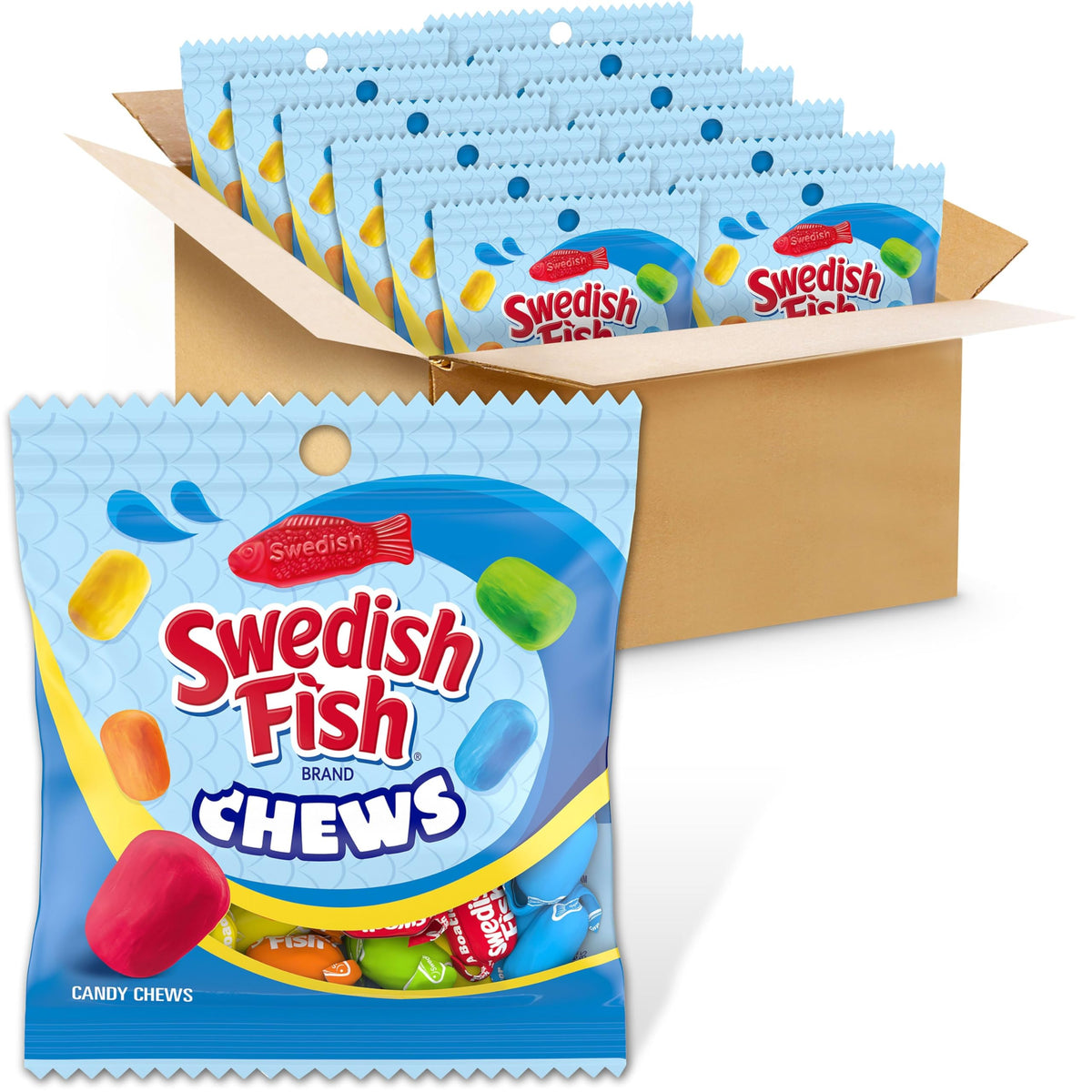 Swedish Fish bulk bags show vibrant fruit flavors for easy snacking