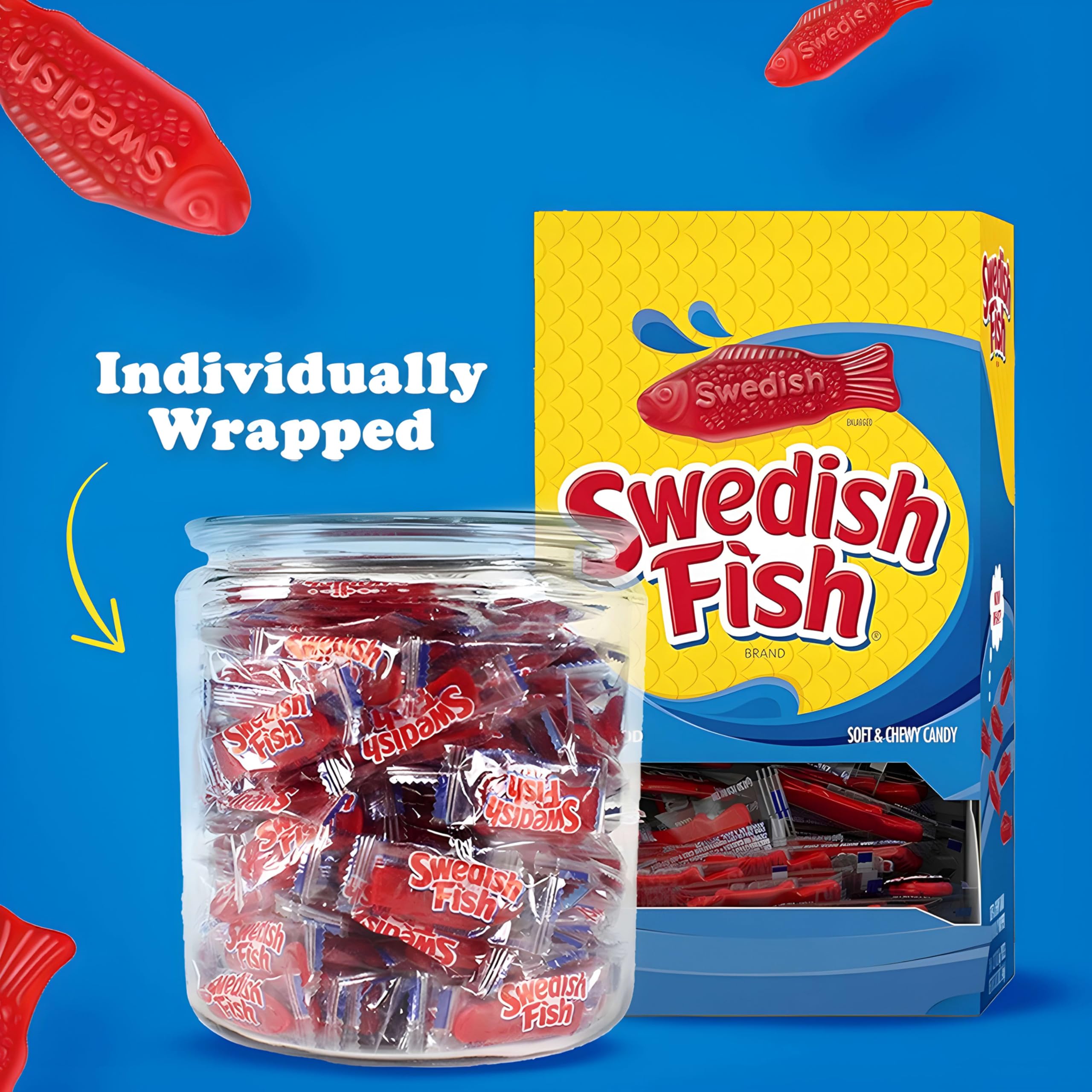 Bulk packaging from Swedish Fish for parties and events
