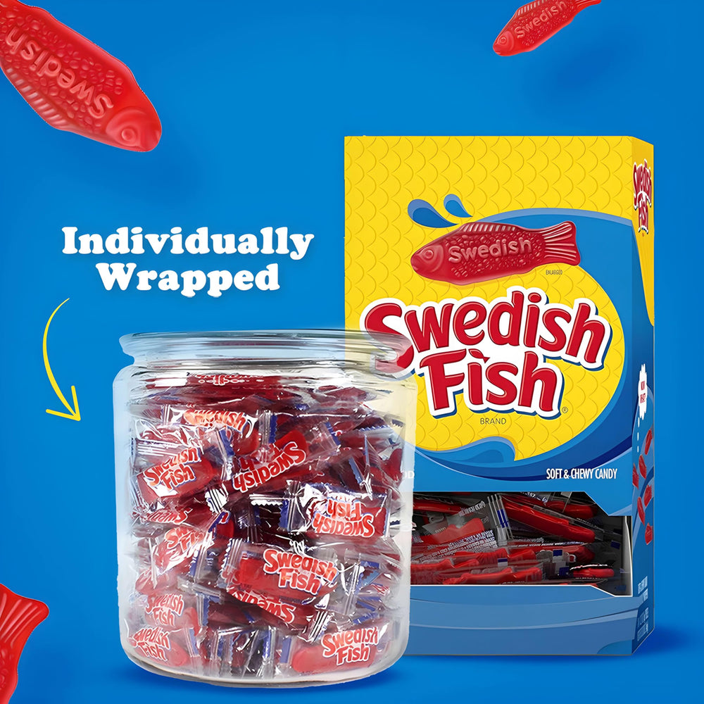 Bulk packaging from Swedish Fish for parties and events
