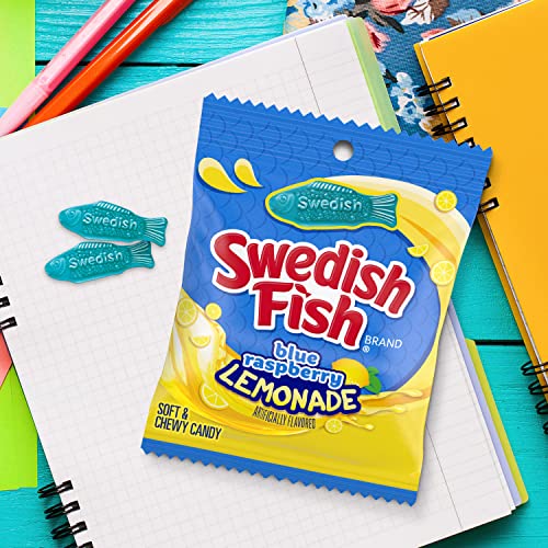 Swedish Fish blue flavor – vibrant color and fruity aroma in hand.