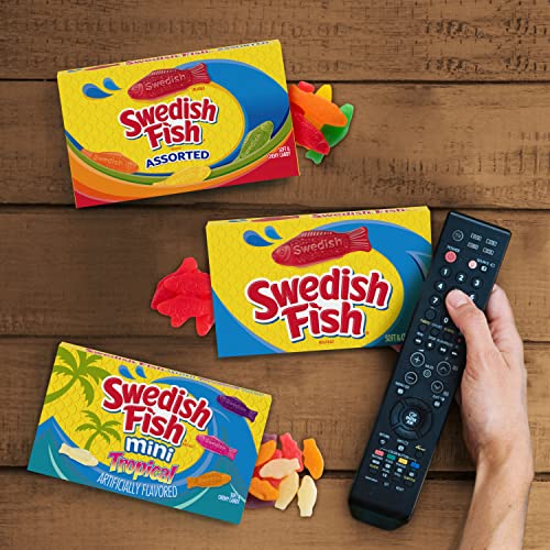 Swedish Fish fruity flavor variety, appealing to grab-and-go cravings