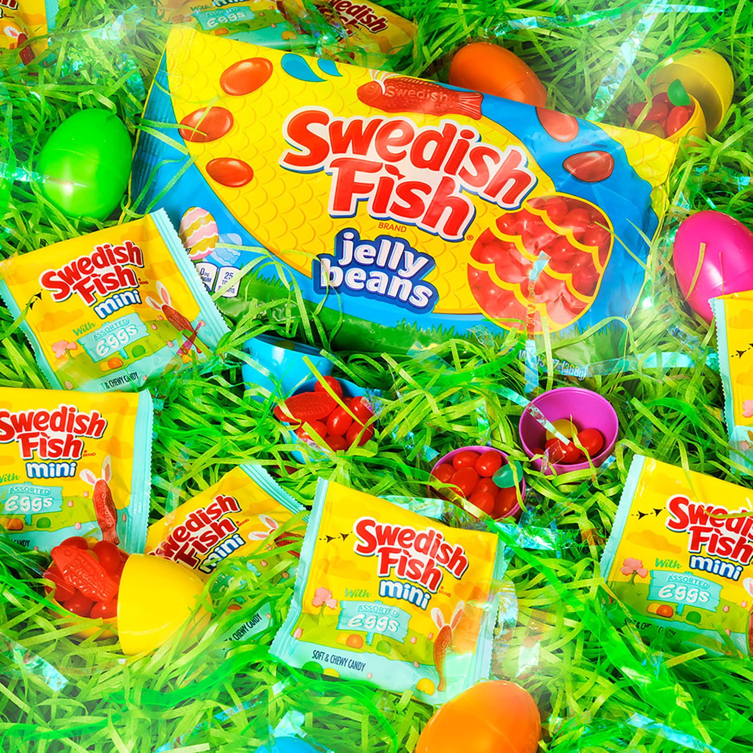 10 oz packaging of Swedish Fish jelly beans ideal for sharing
