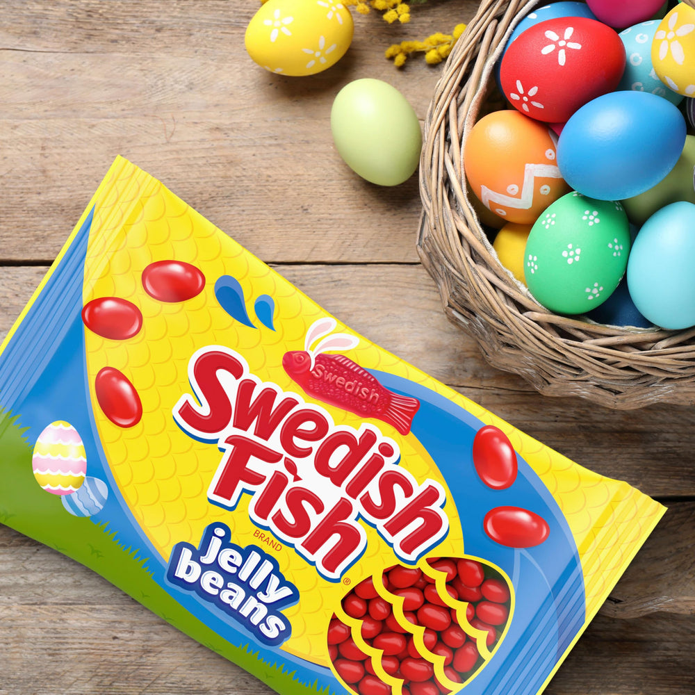 Easter egg fillers filled with Swedish Fish jelly beans