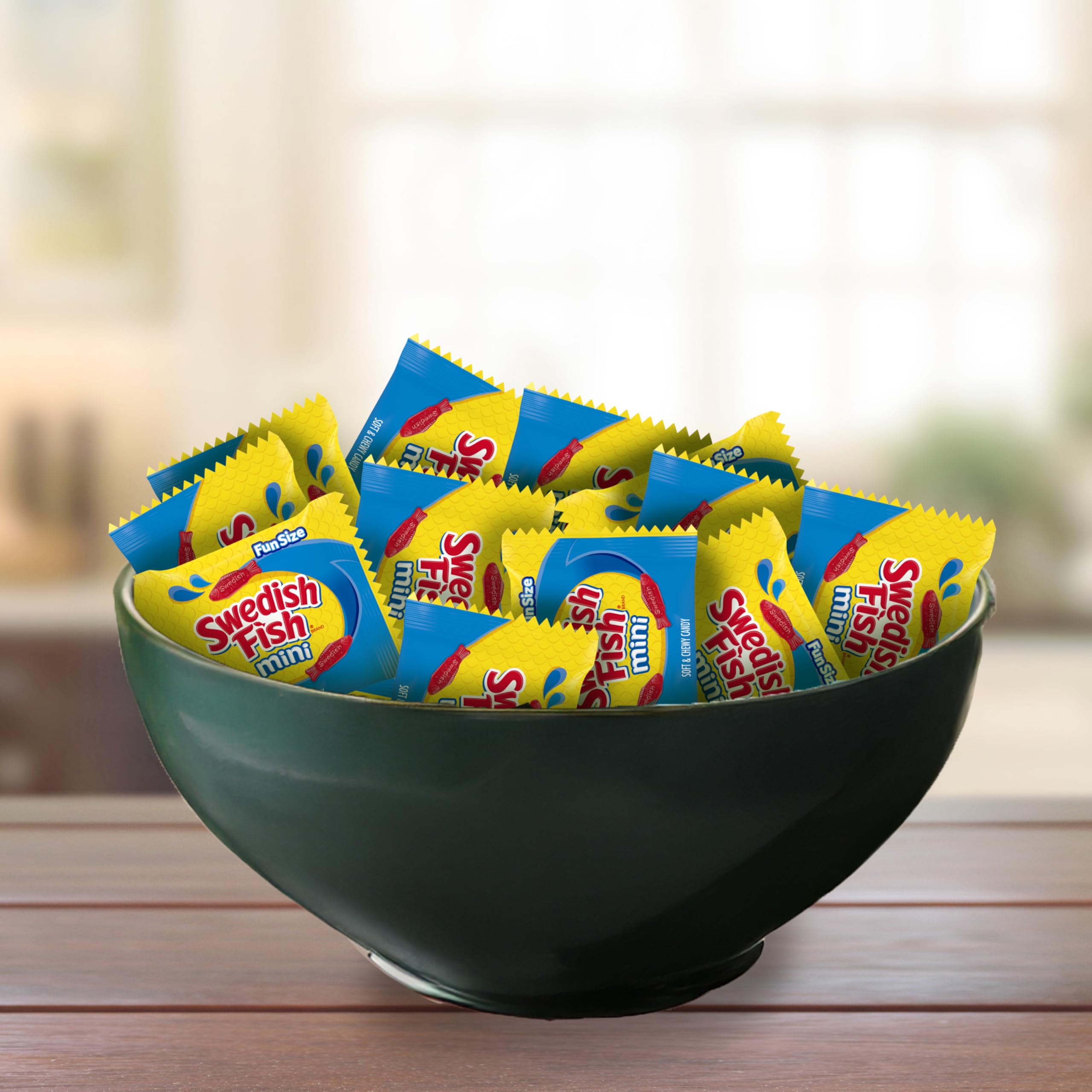 Swedish Fish Mini candy at movie night, a crowd-pleasing treat.
