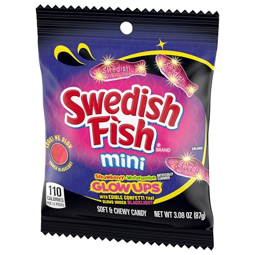 Gummies feature fish shape, adding whimsy to snacking moments.
