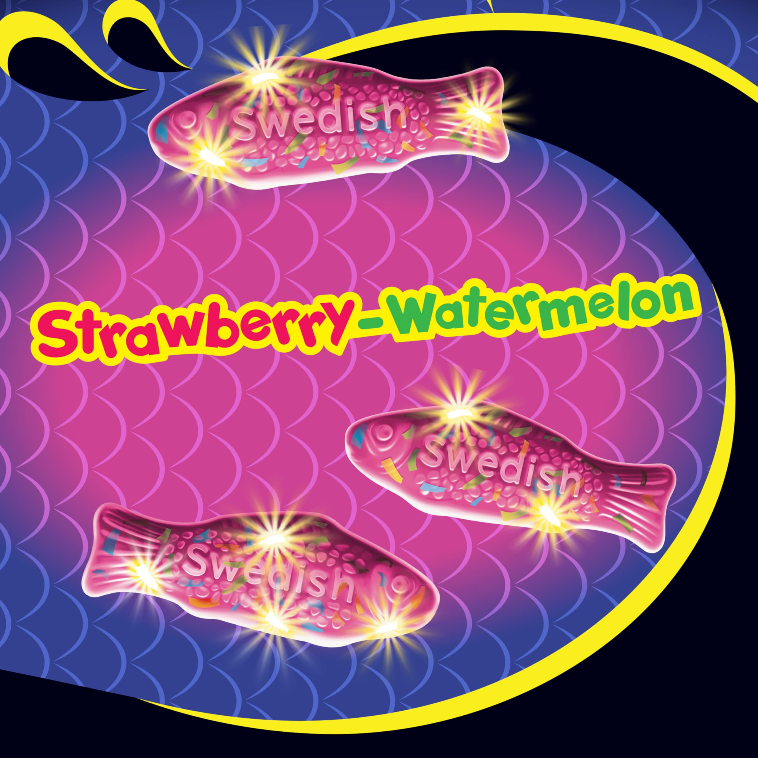 Soft chewy texture and fruity strawberry-watermelon flavor entice snacking.