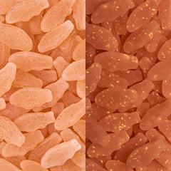 Glowing confetti contains turmeric extract, invisible to taste, adds visual fun.
