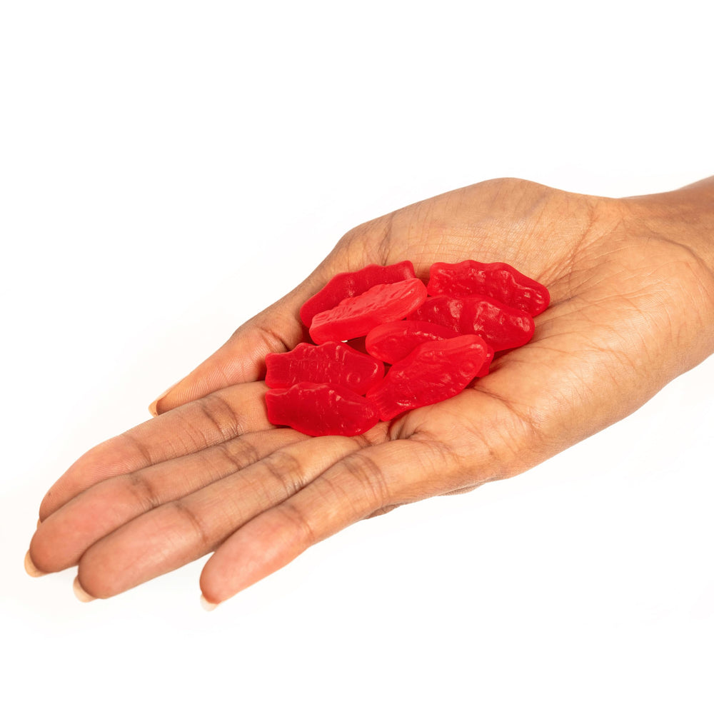 Sealed SWEDISH FISH Mini bag maintains soft chewy texture