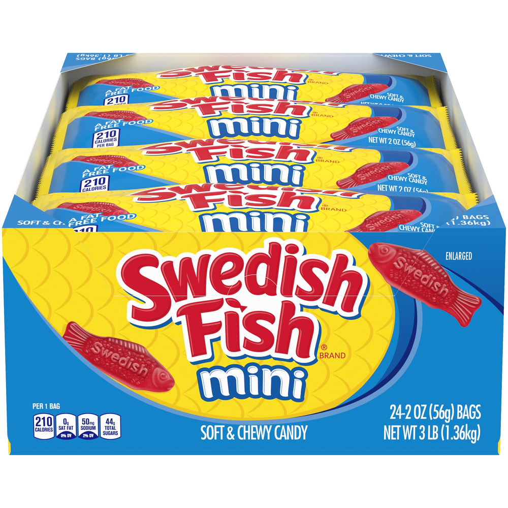 SWEDISH FISH Mini gummies in a bag for on the go snacking