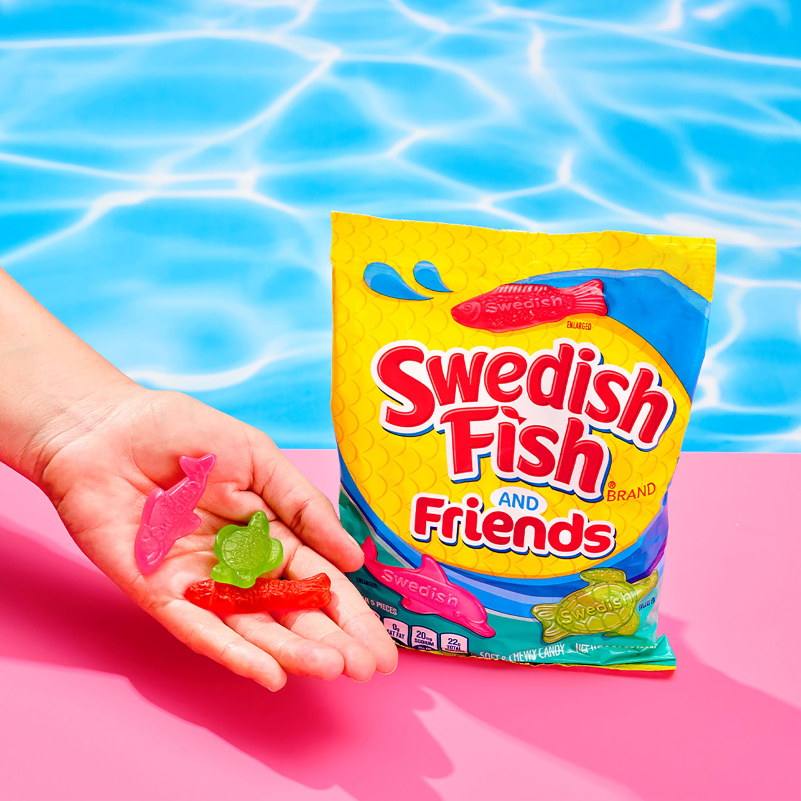 Swedish Fish party favors suggest shareable treat for celebrations.