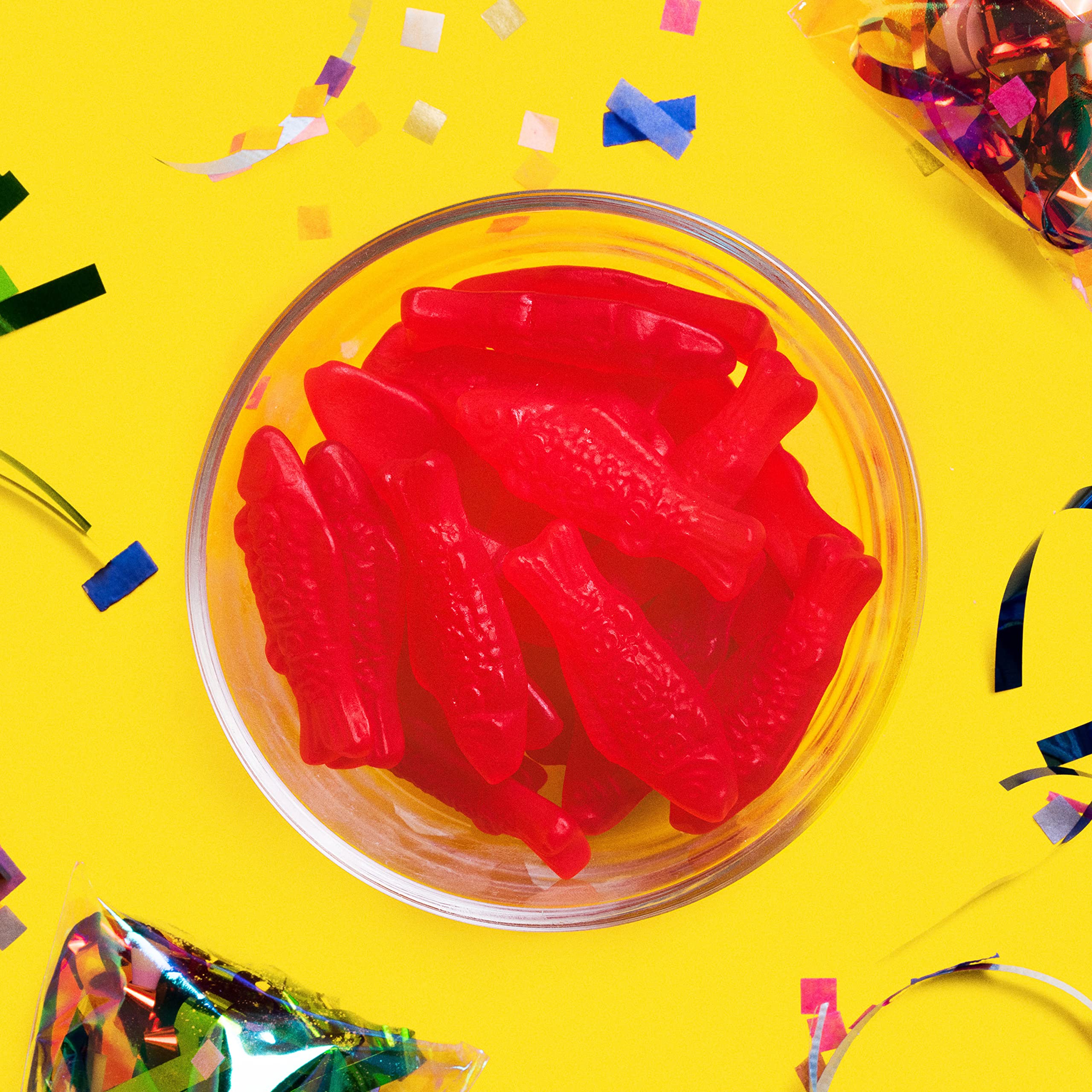 Swedish Fish road trip snack, compact boxes fit in a bag