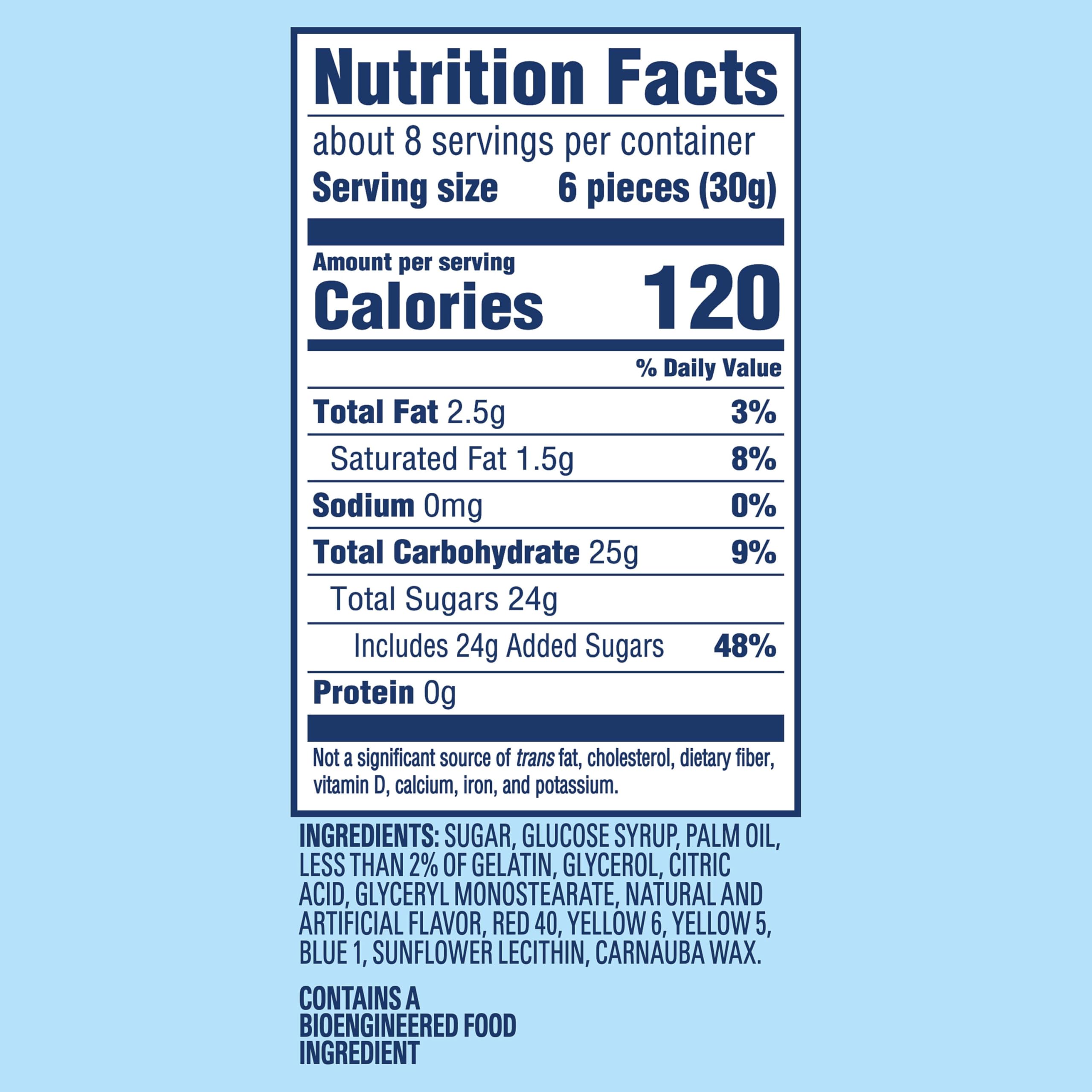 Swedish Fish share-size bag front label, ideal for parties or movie nights.