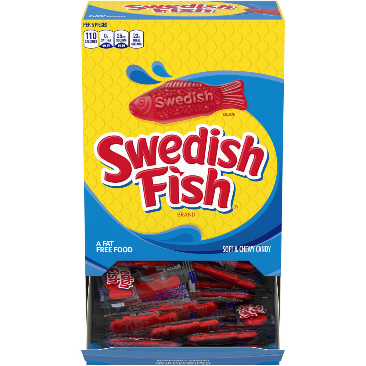 Swedish Fish soft chewy candy in a 240-count box for sharing