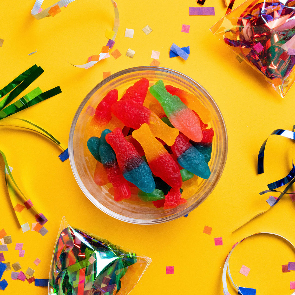 SWEDISH FISH Tails lunchbox-treat image highlights portable, kid-friendly snacking