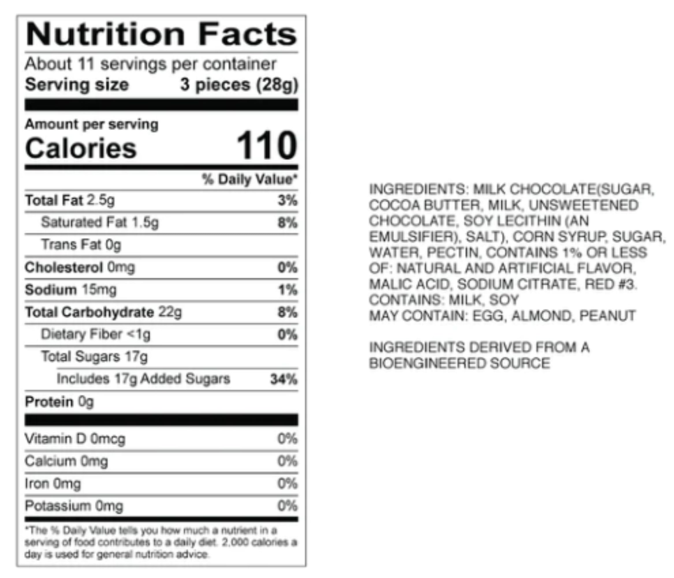 Sweet Candy Company gluten-free kosher label emphasizes dietary compatibility for snack lovers.