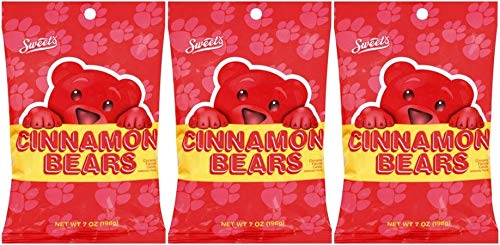 Sweet Candy Company red cinnamon gummy bears 3-pack, gluten-free snack option for gatherings