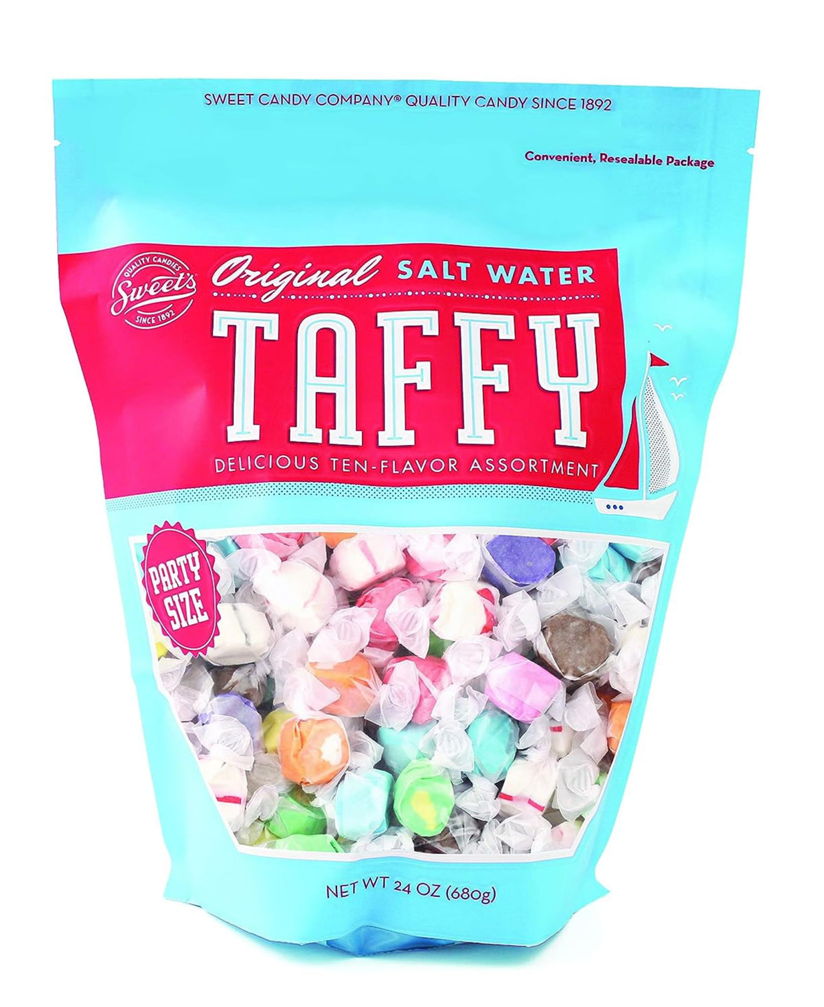 Sweet Candy Company salt water taffy bulk bag with soft, chewy pieces