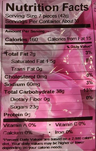Close-up of a single taffy piece highlights the soft, chewy texture.