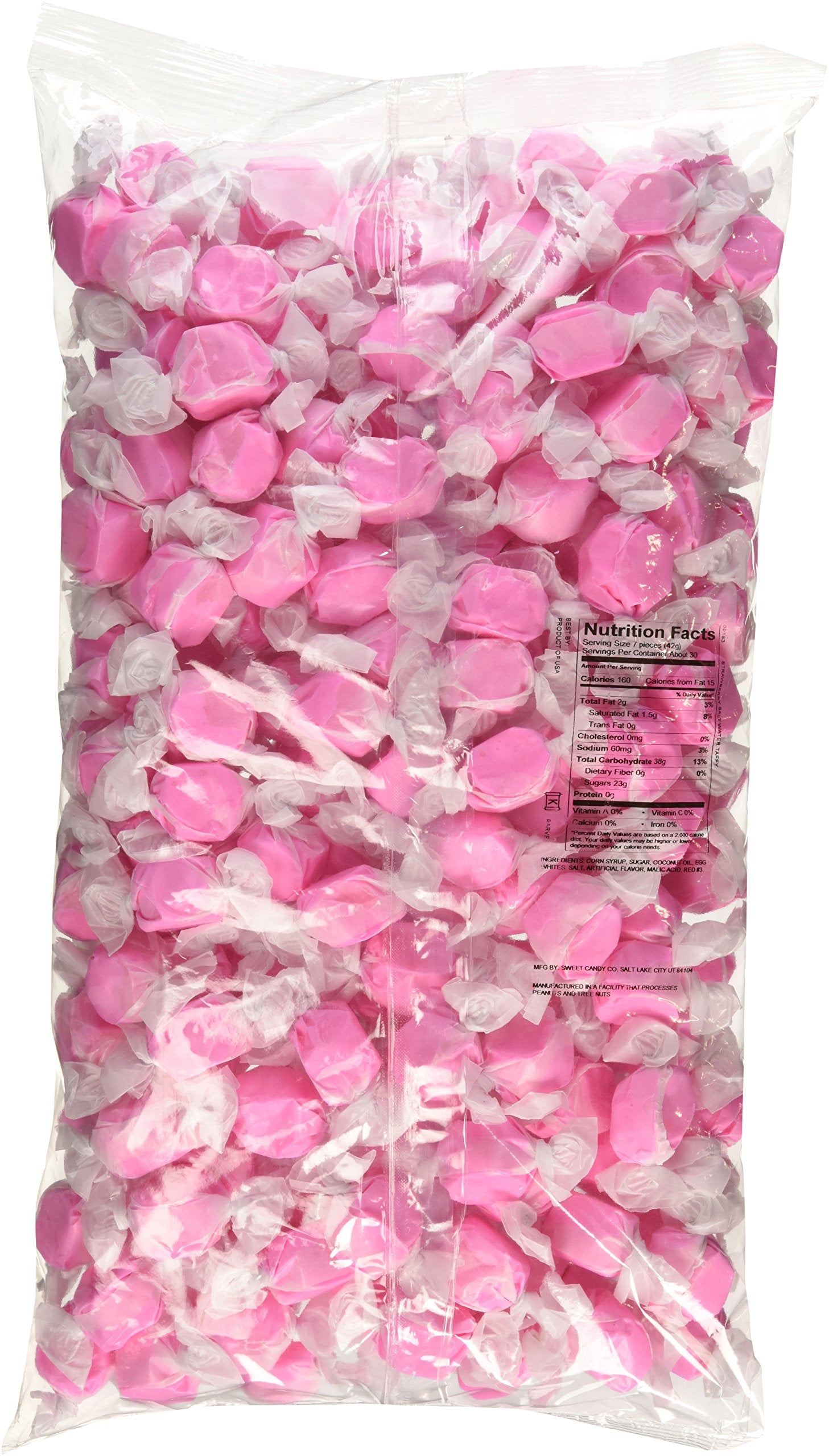 Individually wrapped taffy pieces emphasize convenient, mess-free snacking.