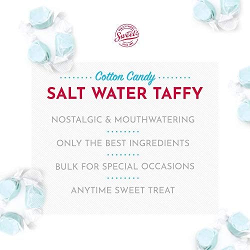 Sweet Candy Company cotton candy flavor taffy is soft and chewy for nostalgic snacking.
