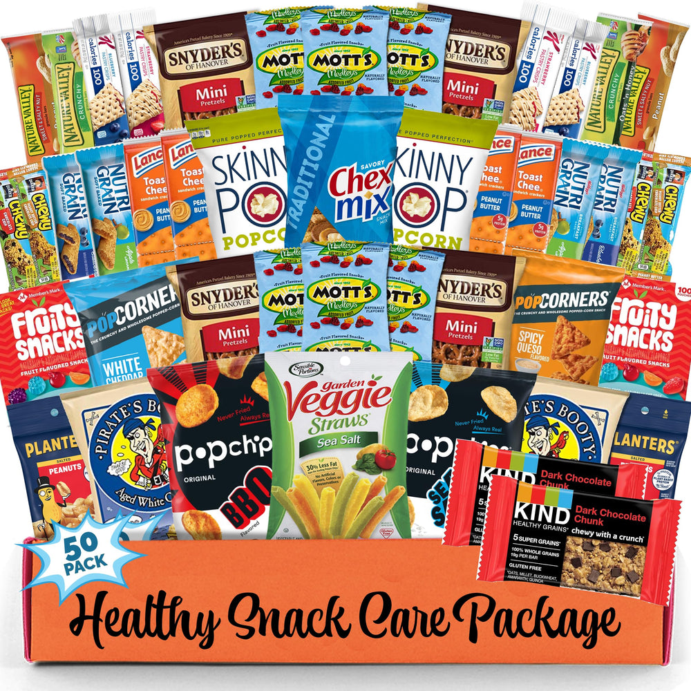 Sweet Choice Gifts healthy snacks variety pack front view, ideal for gifting and pantry stocking
