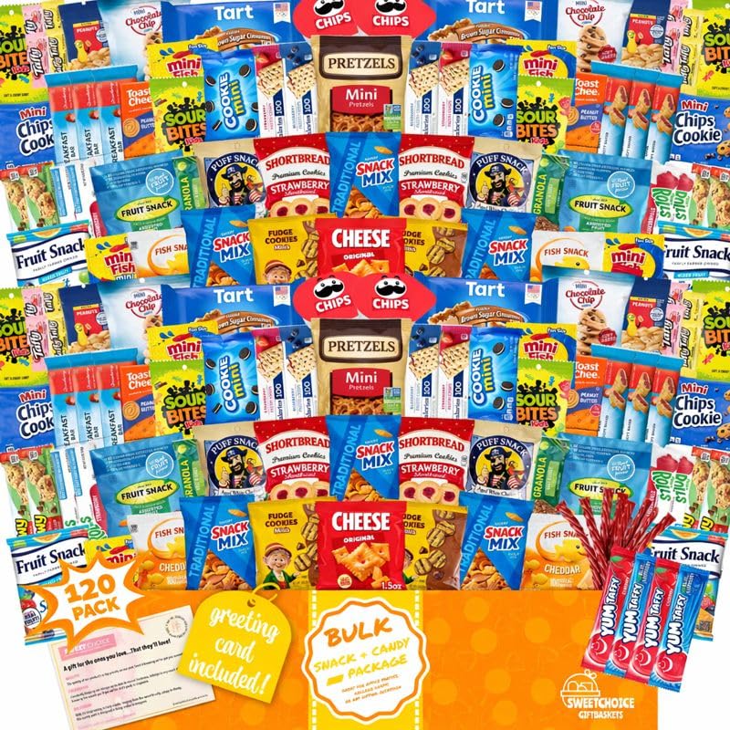 Sweet Choice Snacks Variety Pack chips cookies bars image showing quick grab-and-go snacks for busy days