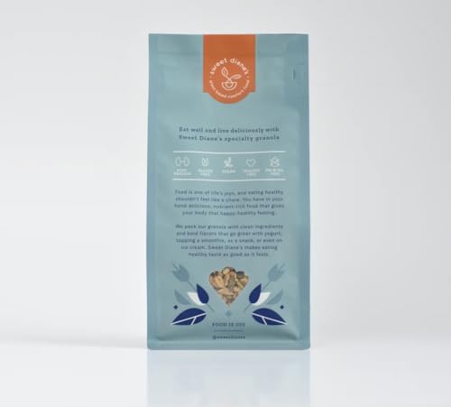Sweet Diane's Blueberry Almond Granola bag—gluten-free, vegan snack for on-the-go mornings.