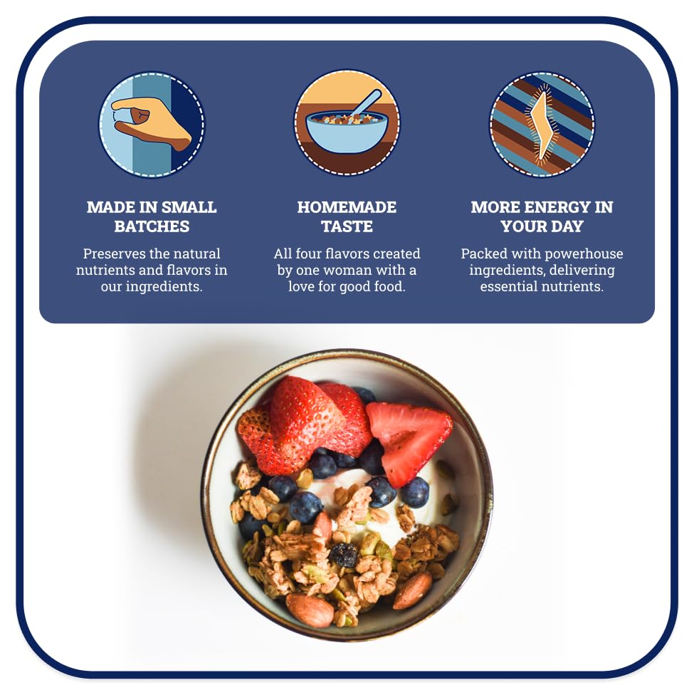Sweet Diane's Granola over yogurt—crunchy topping that elevates breakfasts.