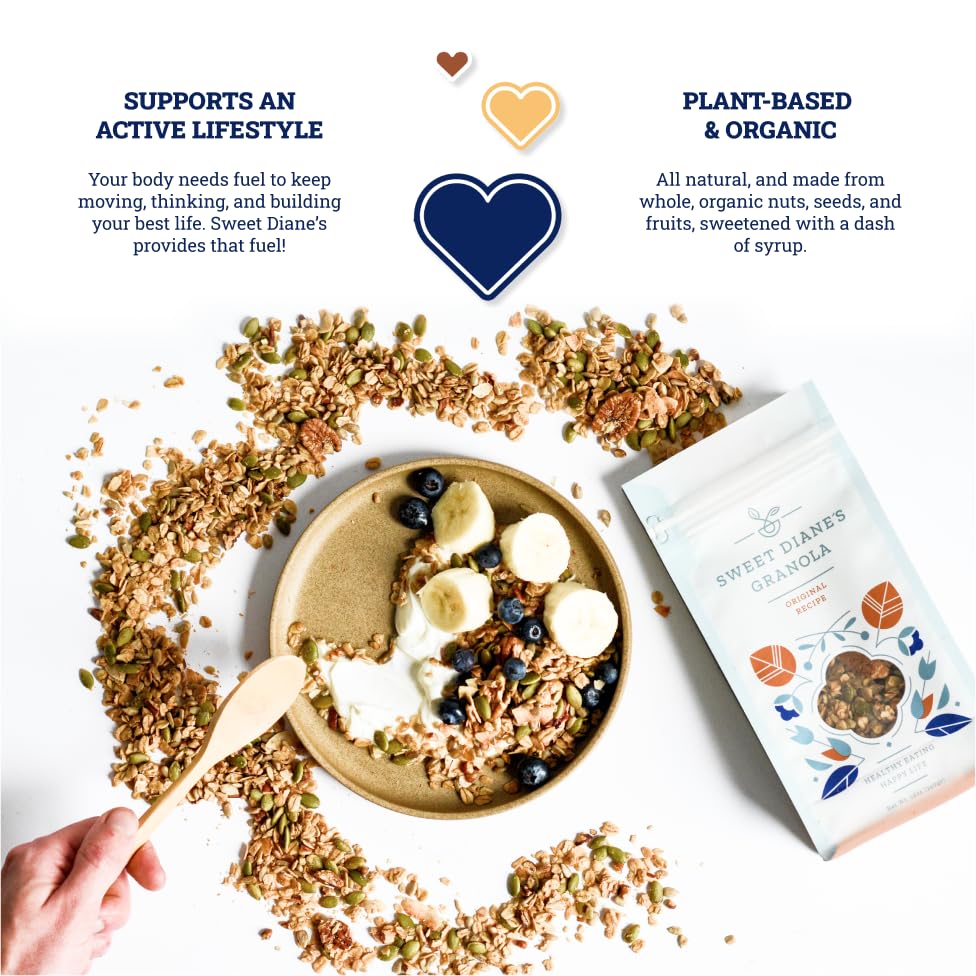 Sweet Diane’s Granola snack on the go for steady energy.