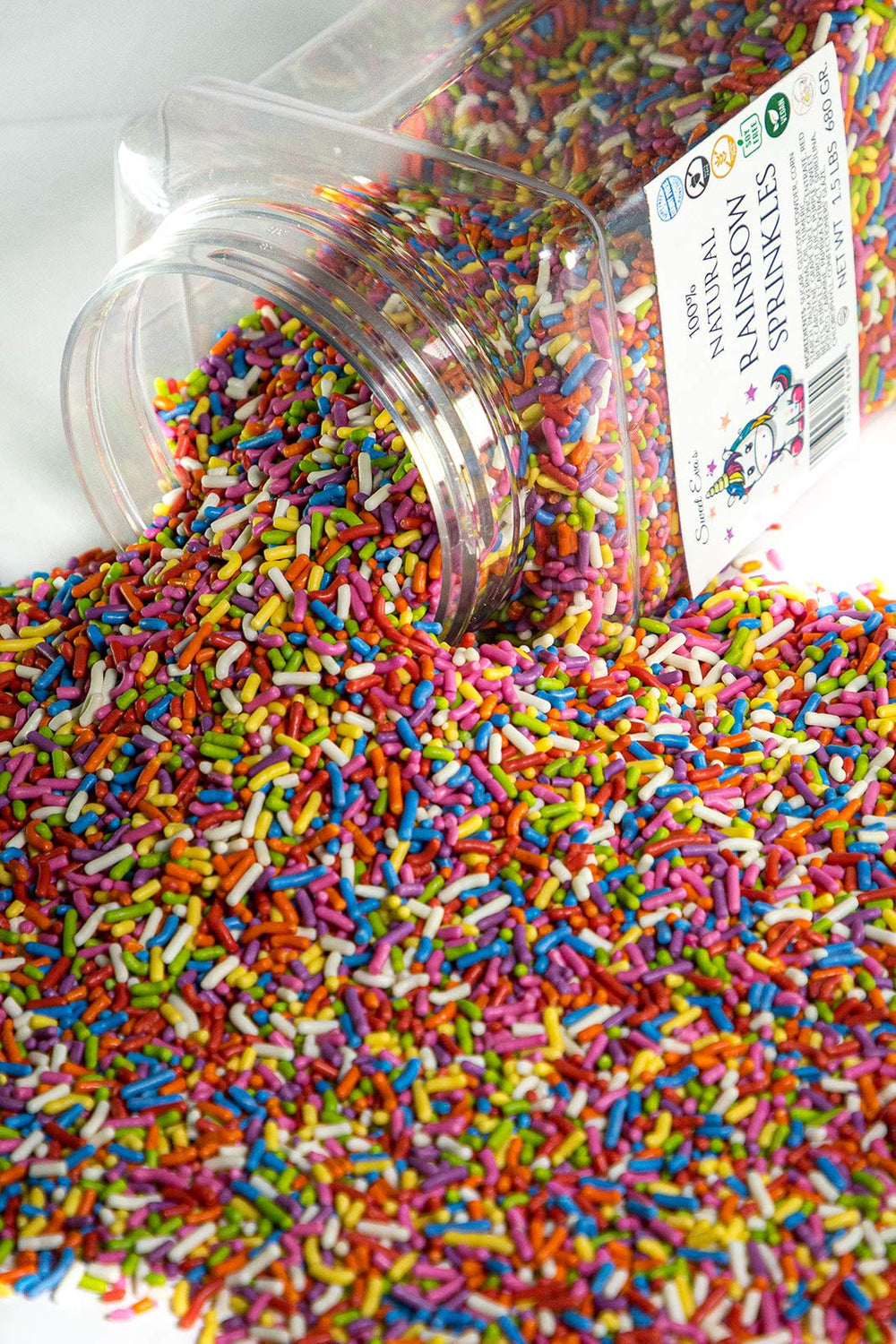Sweet Eva's Rainbow Sprinkles at a birthday party for colorful treats.