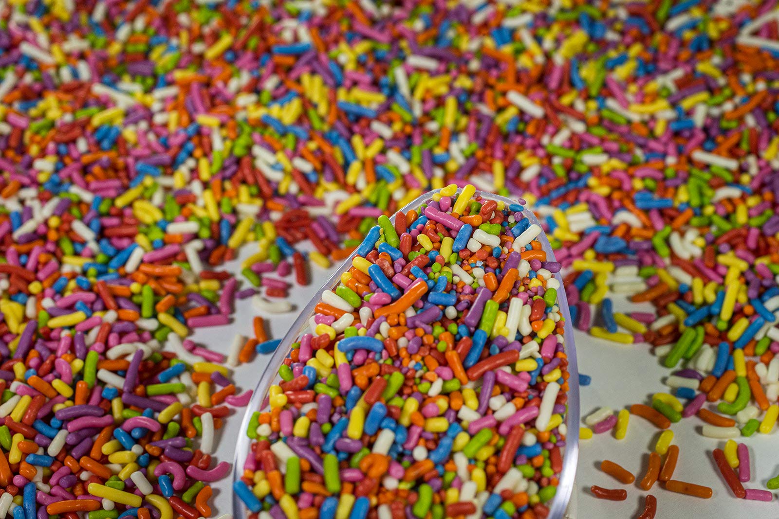 Bulk-packaged Sweet Eva's Rainbow Sprinkles ready for large celebrations.