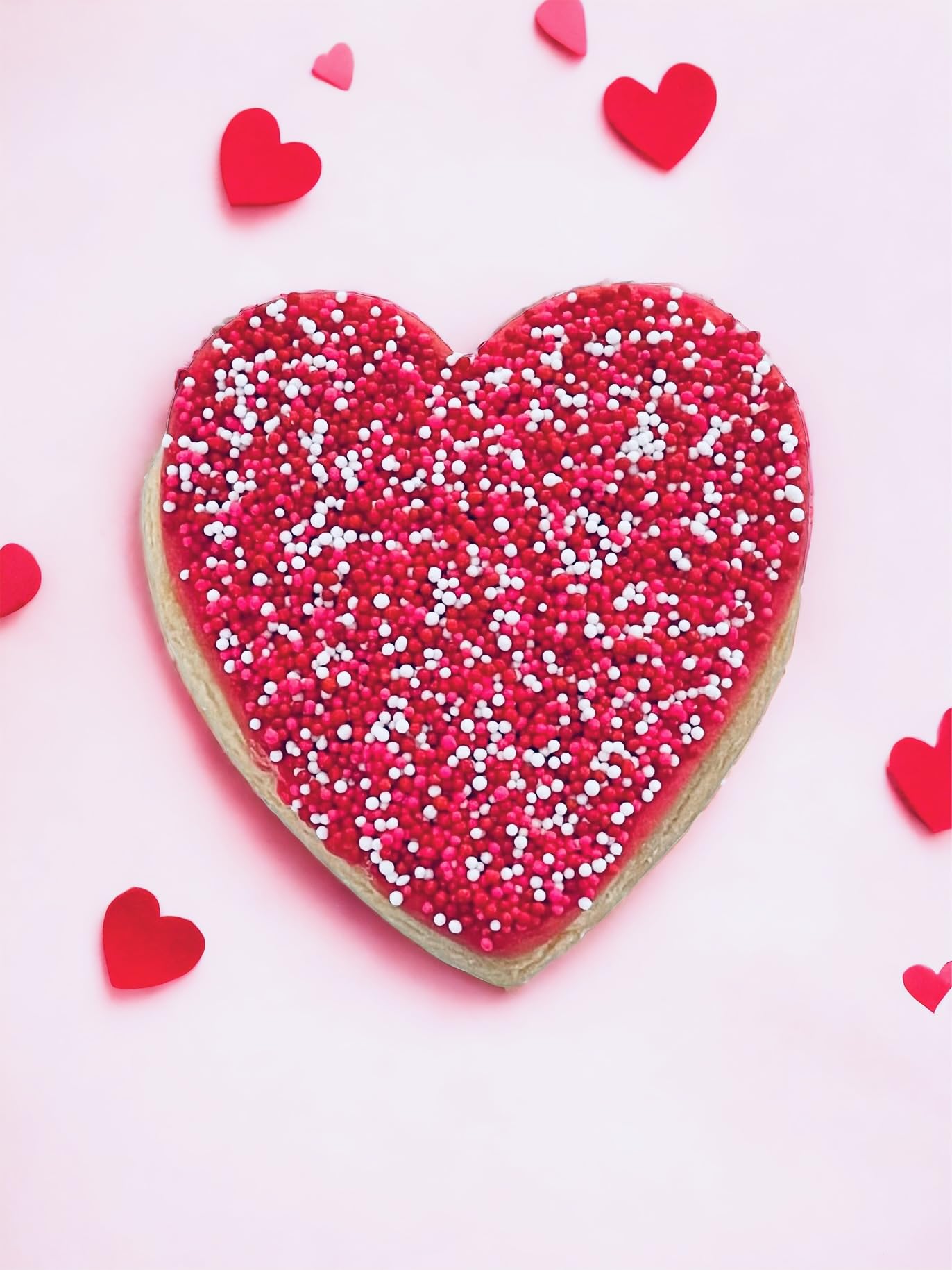 Sweet Eva’s Valentines Nonpareils add color and crunch to cupcake decorating