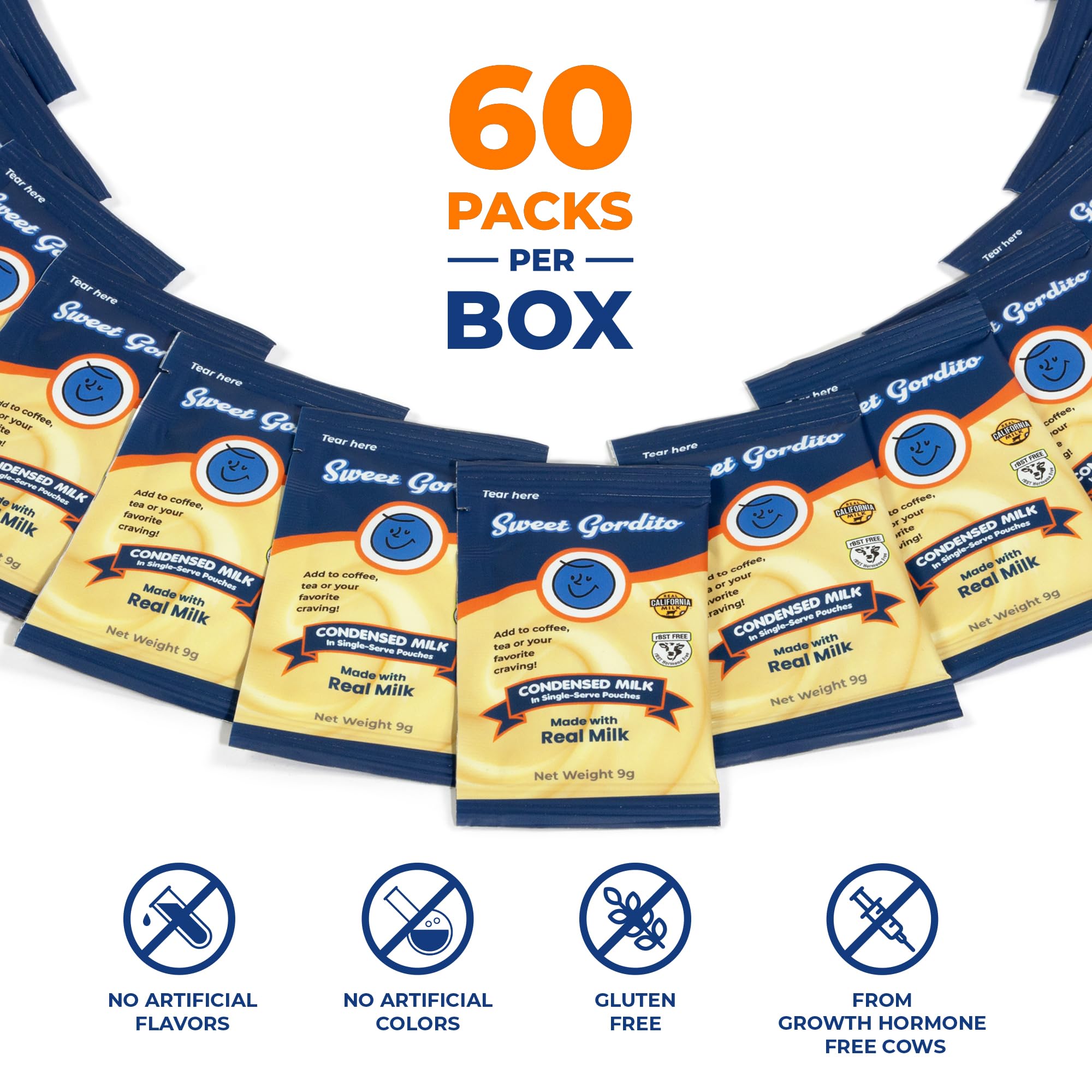 Sweet Gordito grass-fed origin milk packets provide wholesome sweetness