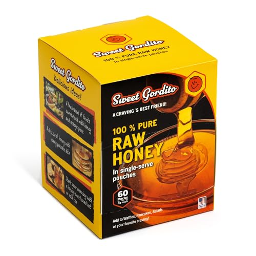 Sweet Gordito honey sachet in tea setup, convenient on-the-go sweetener.