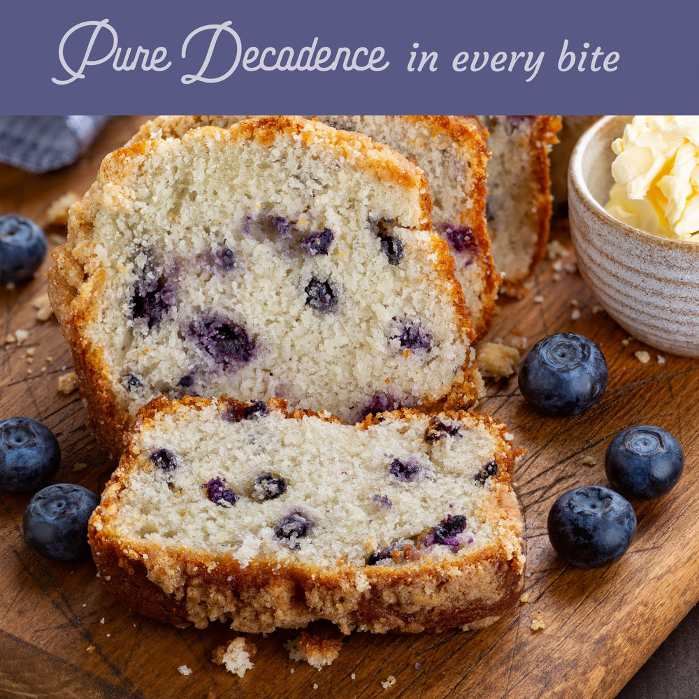 Finished Sweet Logic blueberry muffins plated and ready to serve