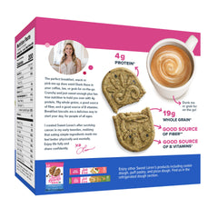 Sweet Loren's gluten-free vegan blueberry breakfast biscuits crumbs on a wooden table hint at quick snacking