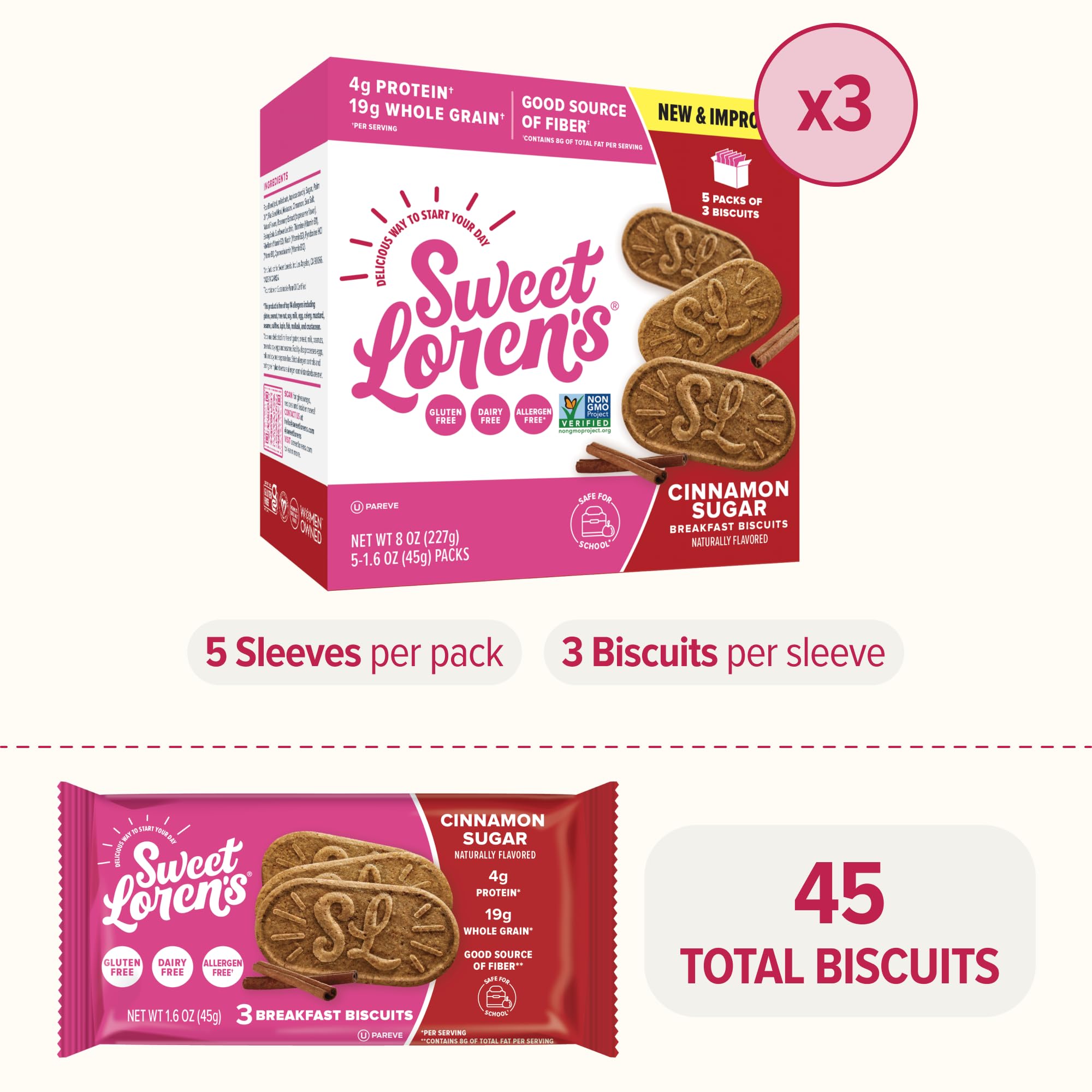 Sweet Loren's protein-packed breakfast biscuit powered by oats and flax