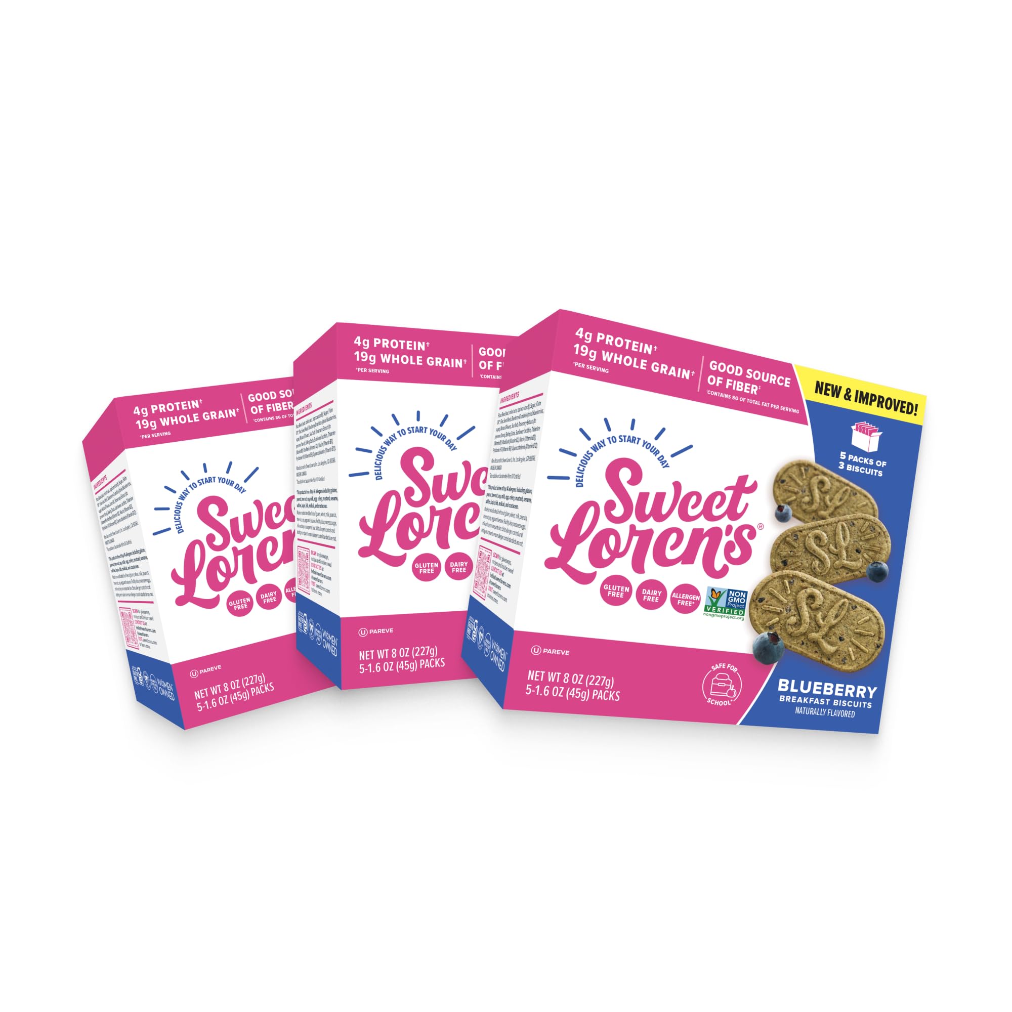 Sweet Loren's 3-pack sleeve with three biscuits per sleeve.