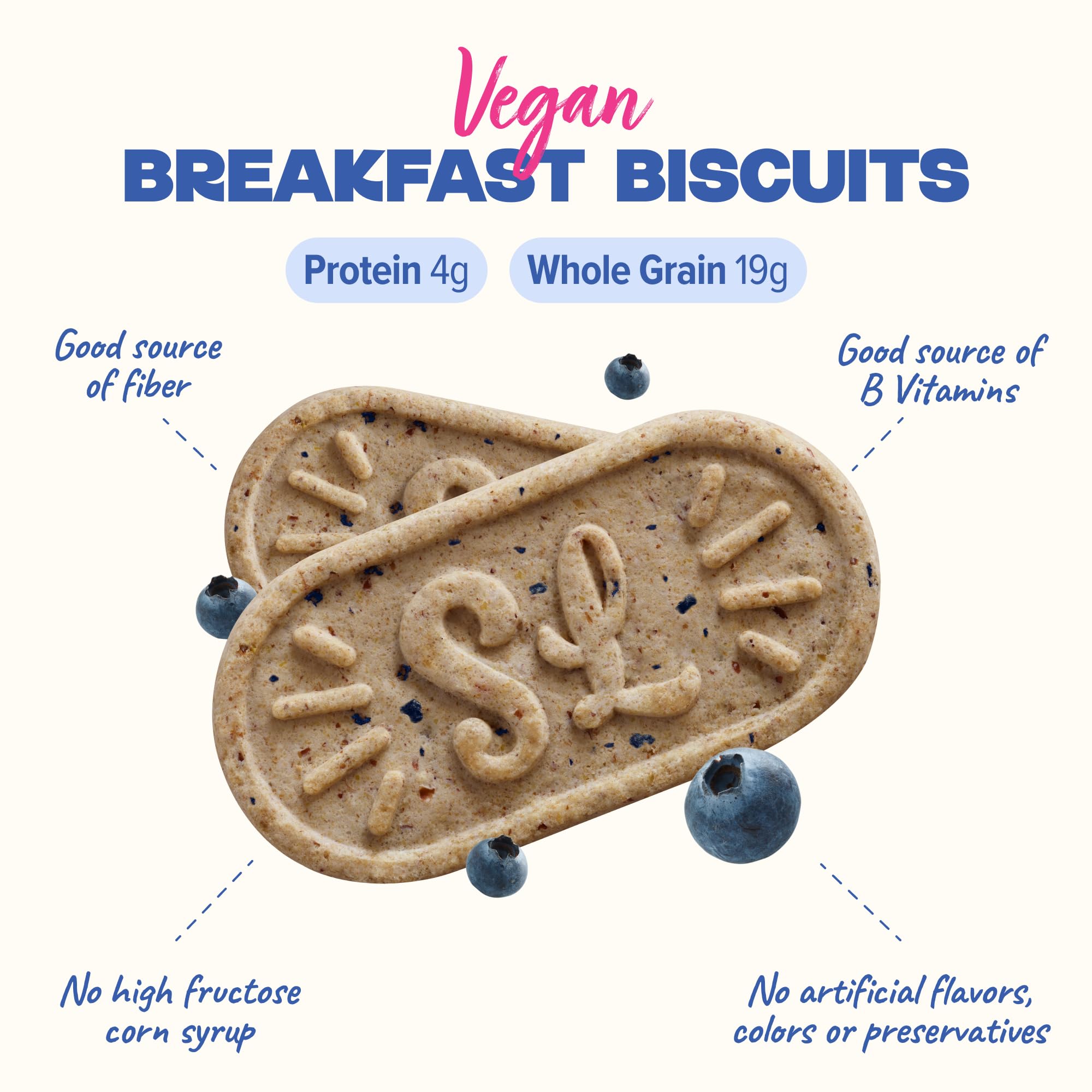 Sweet Loren's Vegan Breakfast Biscuits 3-pack box ready for on-the-go mornings.