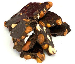 Sweet LUV keto bark with dark chocolate hazelnuts, low-carb and dairy-free snack.