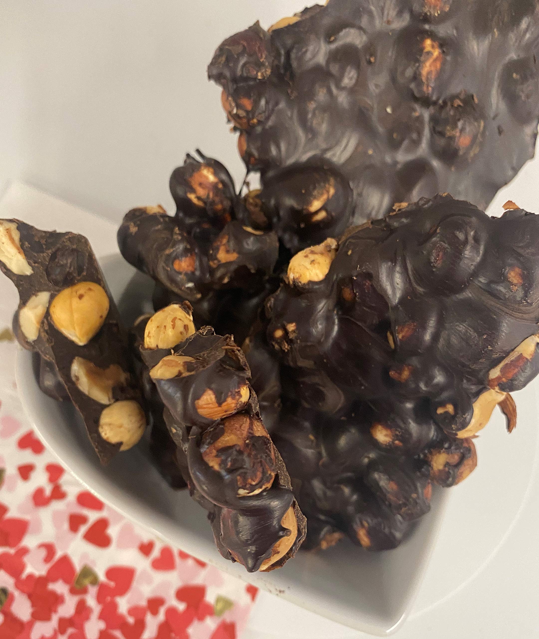 Gluten-free and vegan chocolate bark suitable for diverse dietary choices.