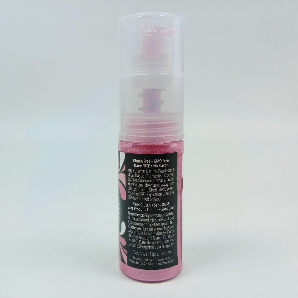 Sweet Spell pink glitter spray on cookies for party-ready decoration