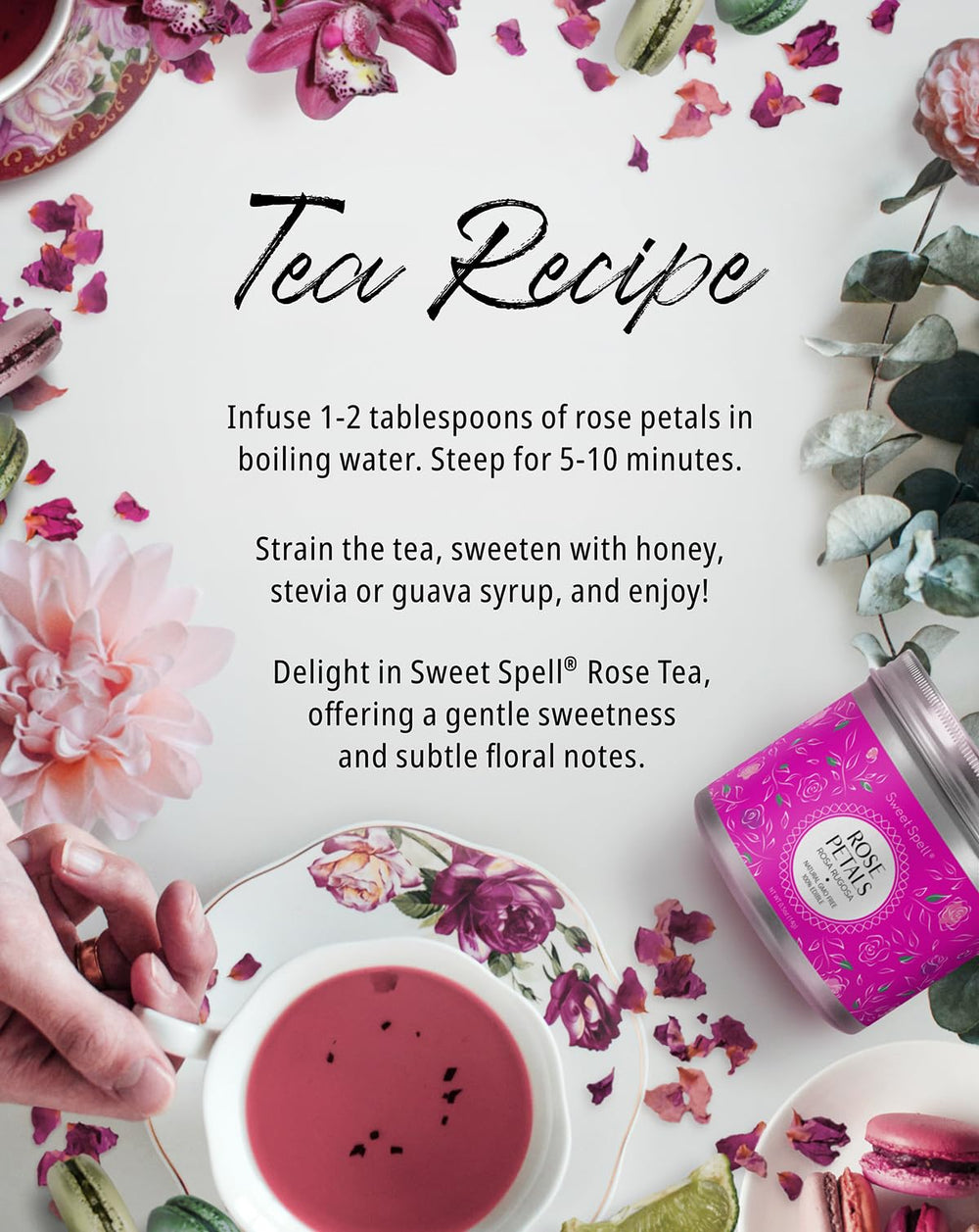 Sweet Spell rose petals for candle making with light rose scent