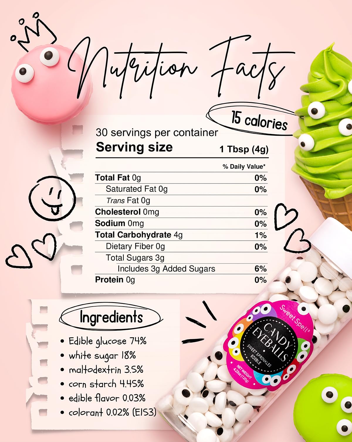 Sweet Spell edible eyeballs decorate cookies and cakes with kid friendly charm