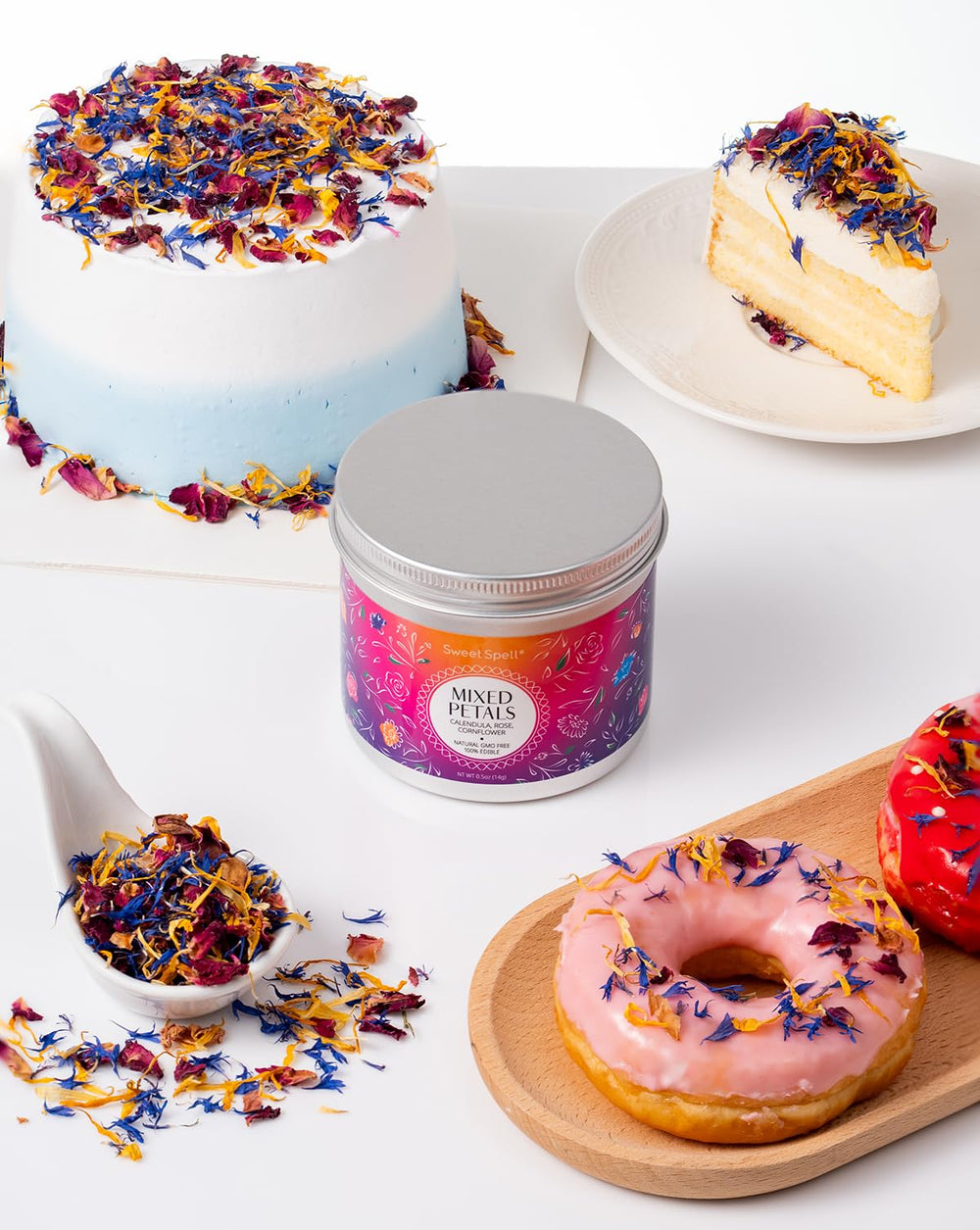 Sweet Spell jar display of dried petals preserves aroma and color while looking stylish.