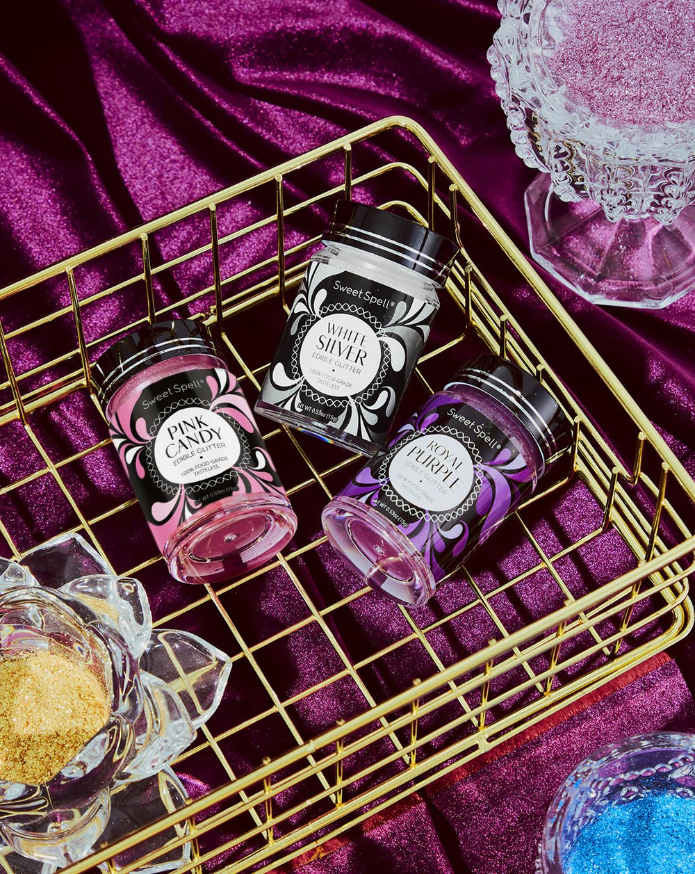 Sweet Spell mica pigment provides decorative glitter for safe decorating.
