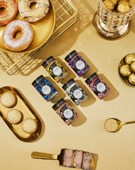 Sweet Spell Gold glitter dust decorates cakes, cupcakes, and donuts with a pearlescent glow.