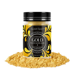 Sweet Spell Gold Luster Dust on cakes adds radiant pearl shimmer.