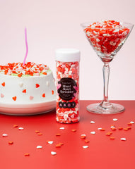 Sweet Spell heart sprinkles over ice cream for a cheerful finish.